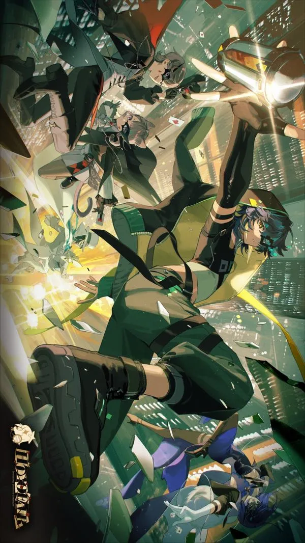 Ảnh Keqing độ phân giải cao, bảng màu tím lôi, nền trơn, giao diện điện thoại gọn, widget nổi rõ.