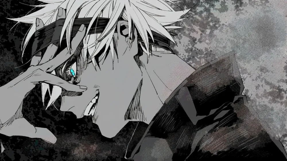 Bộ hình nền Gojo 4k ngầu lạnh, nền tối bokeh, mắt xanh nổi bật cực đã