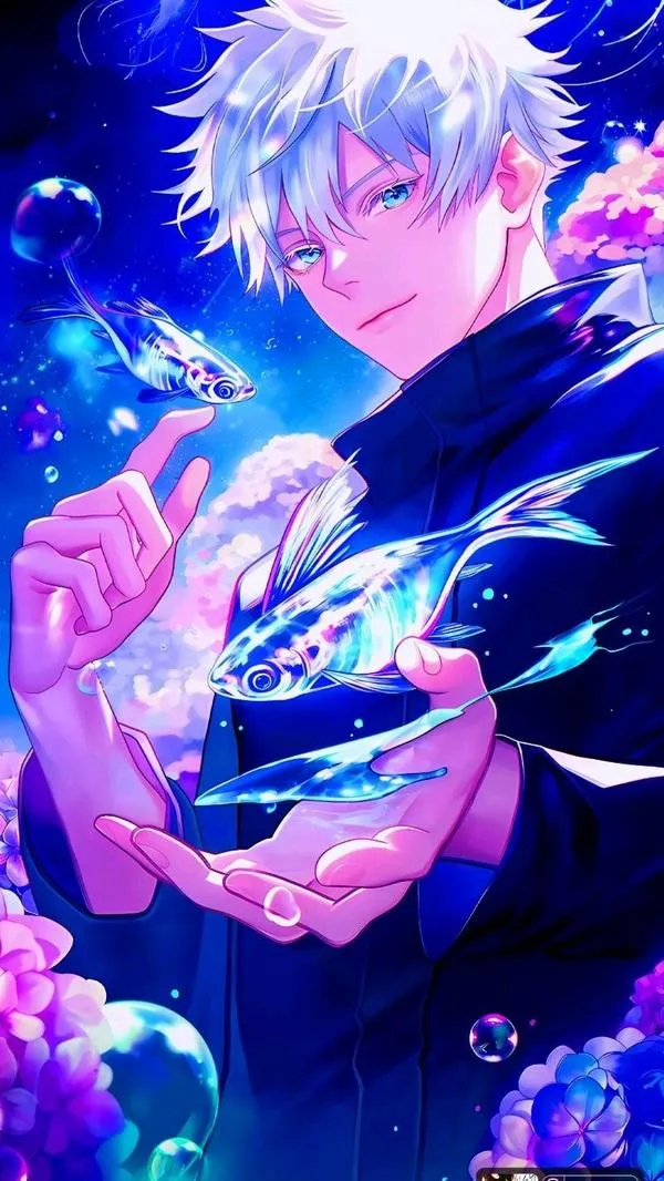 Ảnh fanart Gojo ở khoảnh khắc thức tỉnh, ánh nhìn rực lên, không khí như đổi chiều chỉ trong giây