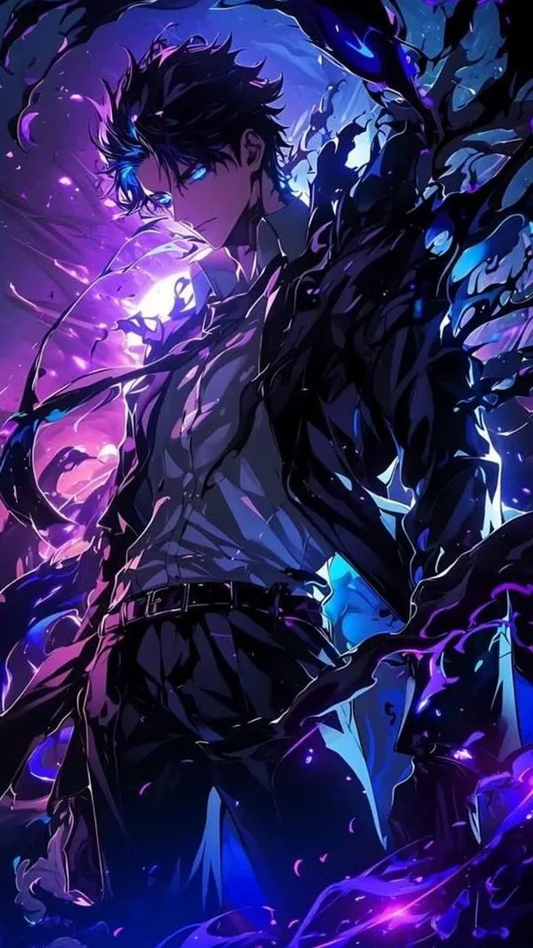 Ảnh bìa Gojo phối ánh sáng xanh lạnh, tạo chiều sâu như phim, nhìn vào thấy không gian rộng hơn