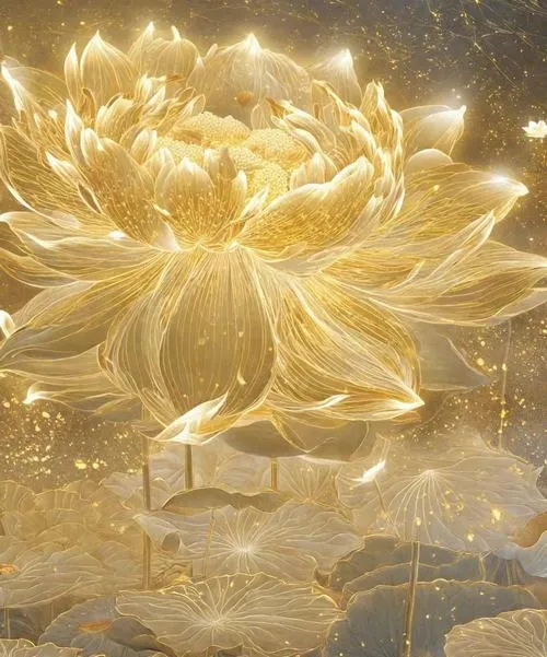 Dùng wallpaper hoa sen vàng có khoảng trống để icon gọn gàng