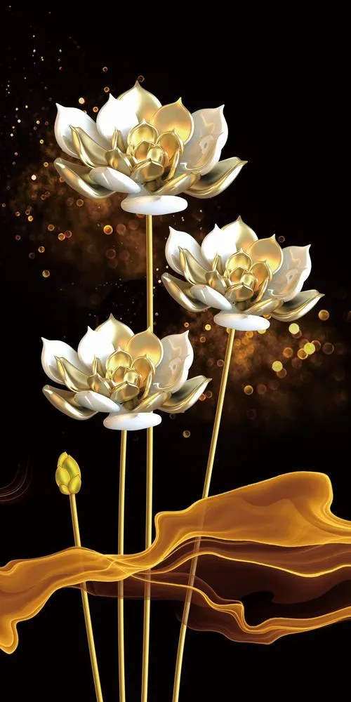 Nâng độ nét với vùng highlight rõ trên cánh sen vàng mật