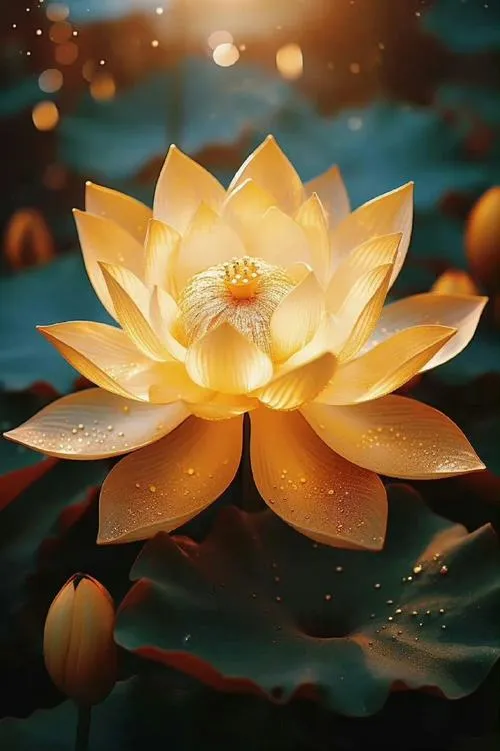 Hình nền hoa sen vàng tông tối đang được chuộng, đẹp kiểu trầm mà nổi bật