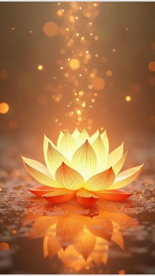 Hình nền hoa sen vàng hợp ai thích tối giản, nhưng vẫn muốn chút lấp lánh