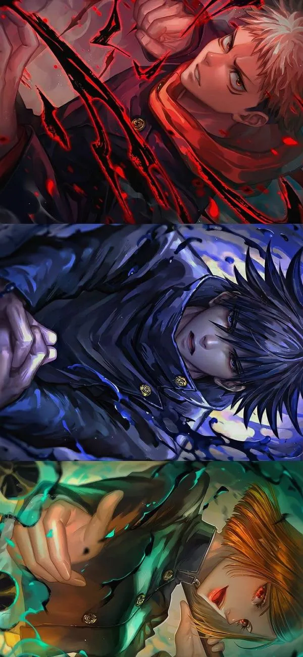 Hình Gojo Satoru thi triển lãnh địa triển khai, ranh giới kết giới hiện ký tự, phối màu lam trắng lạnh mắt