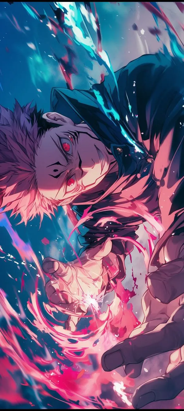 Hình Megumi Fushiguro giữa sương xanh, thuật thức lan ra nền, lớp trước sau rõ, tạo chiều sâu dịu mắt