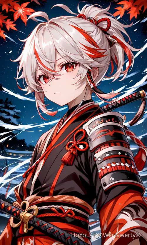 Hình nền điện thoại Kazuha tông đỏ xám, Vision người bạn kề bên, cảm giác hoài niệm dịu