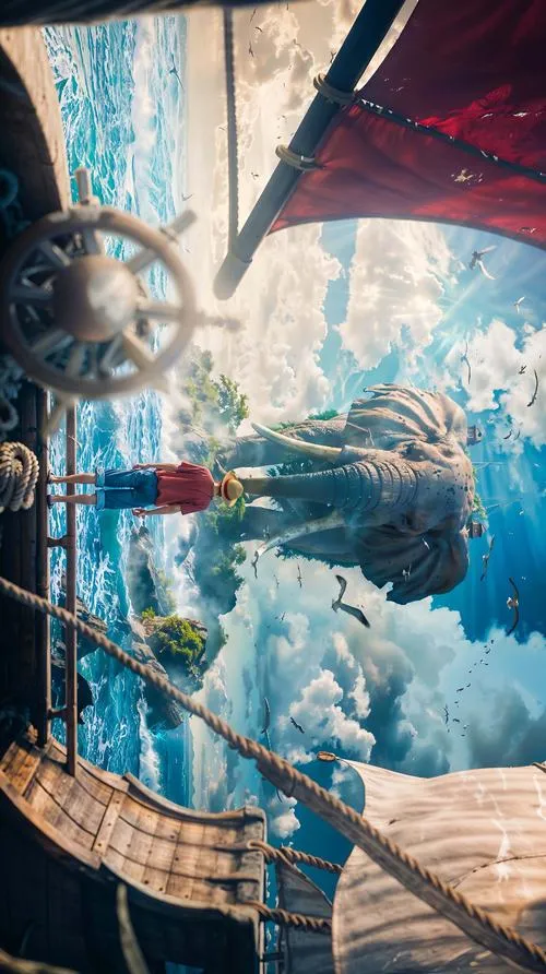 Ảnh anime Luffy ngủ dưới tán cây, yên bình hiếm thấy giữa hành trình săn One Piece.