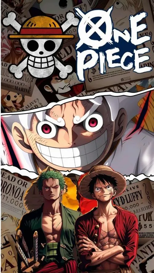 Hình anime Luffy nhìn tia sáng giữa biển, khí thế kẻ muốn vượt qua mọi giới hạn.