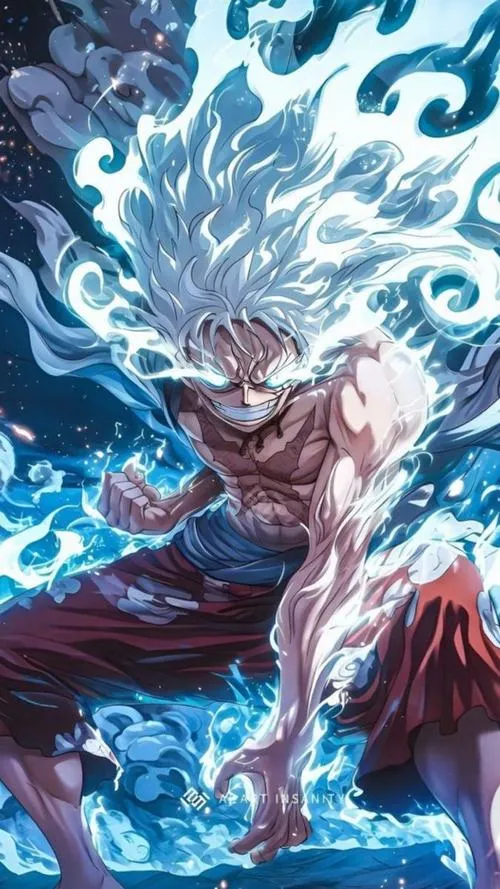 Ảnh đại diện profile Luffy thức tỉnh, tóc mây rõ sợi, nét mặt tinh nghịch khó lẫn