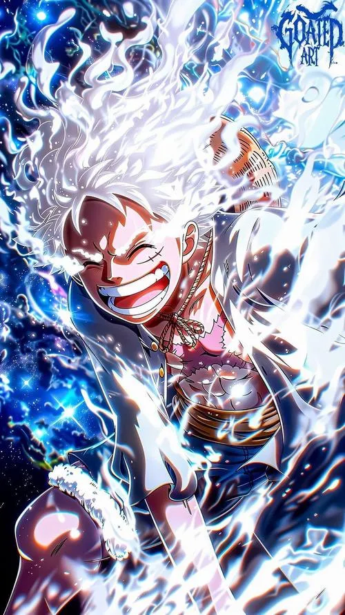 Ảnh bìa Chiến binh Tự do với tia điện xanh bùng nổ, gương mặt hưng phấn, chất anime ngầu