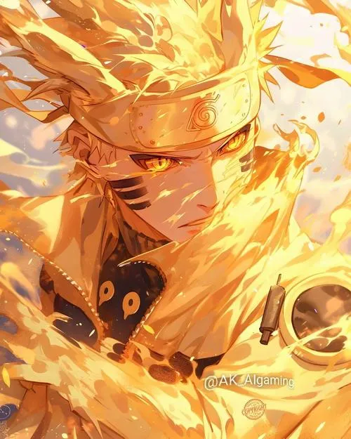 50 Hình Nền Naruto Tiên Nhân Thuật với mắt cóc quầng cam và áo choàng nổi bật