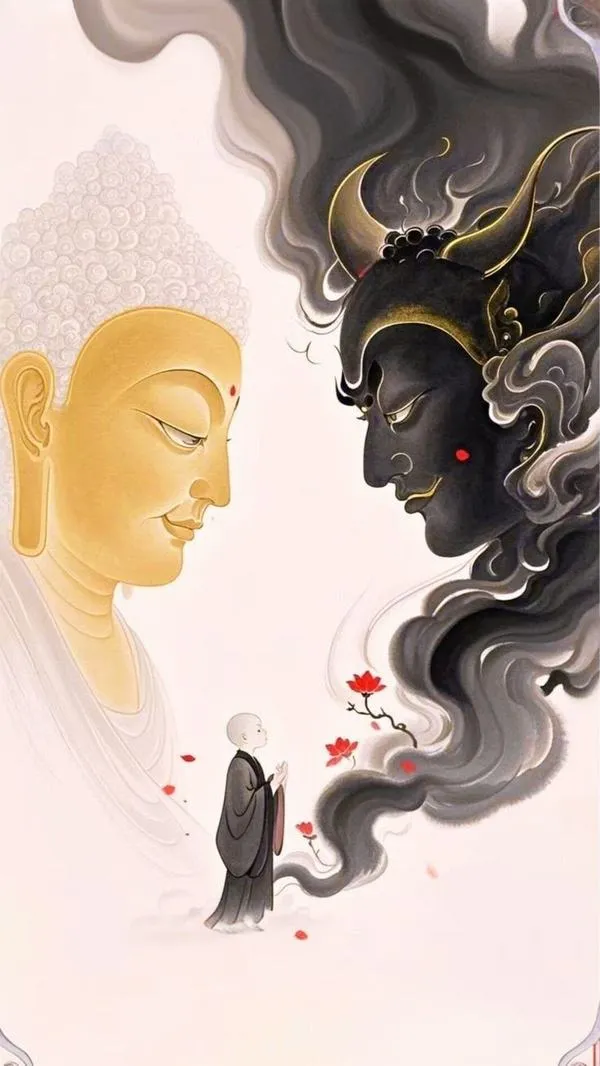 Cảnh Ánh sáng át bóng tối bằng điểm sáng trung tâm vững tâm