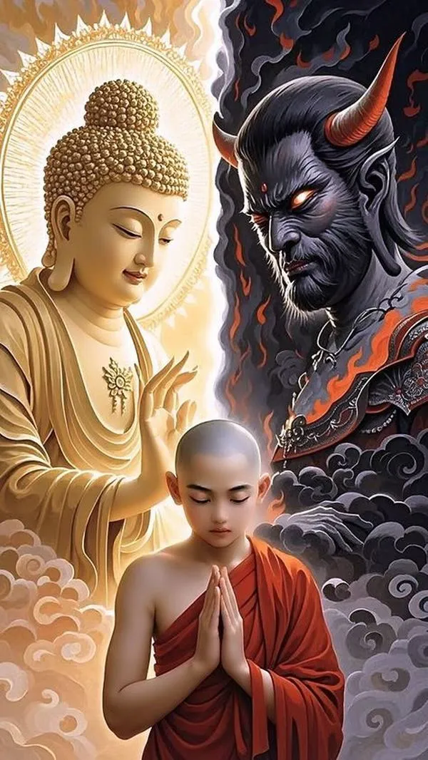 Ký hiệu Trấn tà hiện cùng bùa chú trong nền đen sâu