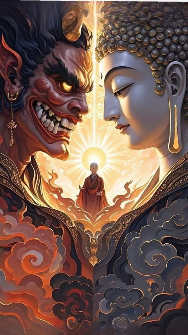 Hào quang rực nhẹ ôm mây khói tạo ranh giới mơ hồ