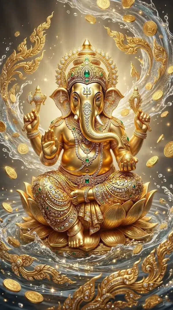 Bộ hình nền Phật mang phước tông vàng kim