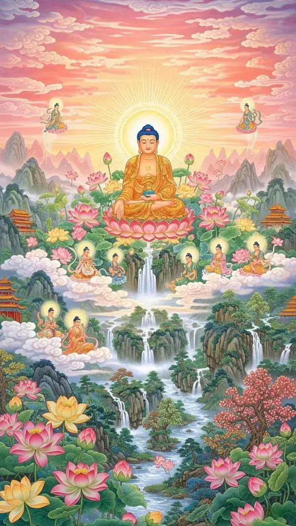 Ngắm tượng Phật gồm khuôn mặt hiền hòa trong nền tối tương phản