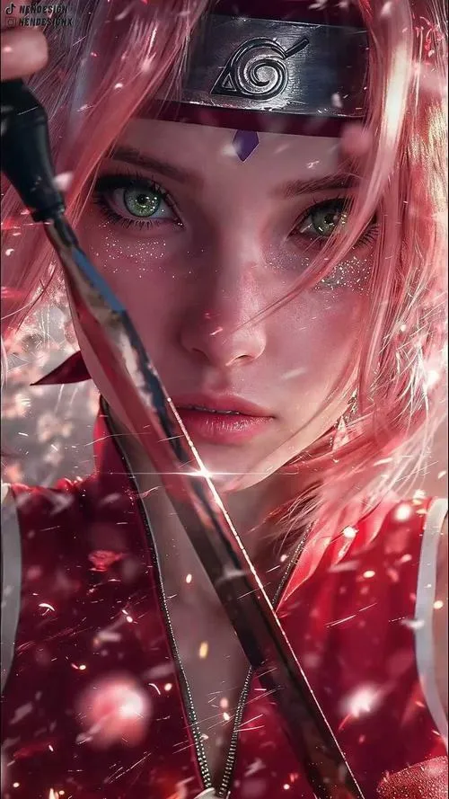 Ảnh Fanart silhouette nữ chiến binh giữa vòng sáng, nền tối, hiệu ứng hạt bụi bay rất điện ảnh.