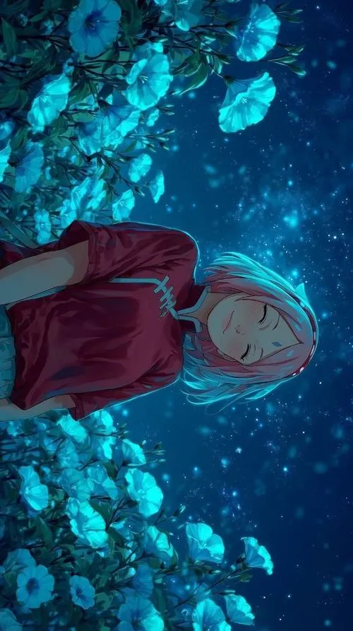 Avatar lineart cô nàng tóc hồng cầm nhành hoa, khung trang trí tinh, hợp làm ảnh đại diện nhẹ nhàng.