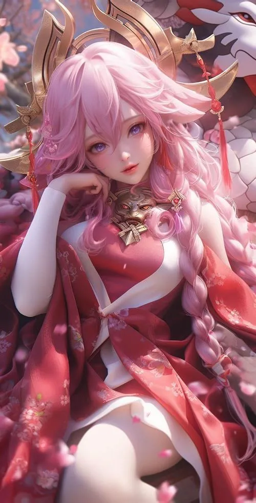 85 Hình nền Yae Miko đẹp cùng sắc hoa anh đào Inazuma mềm mại nhưng vẫn sắc sảo