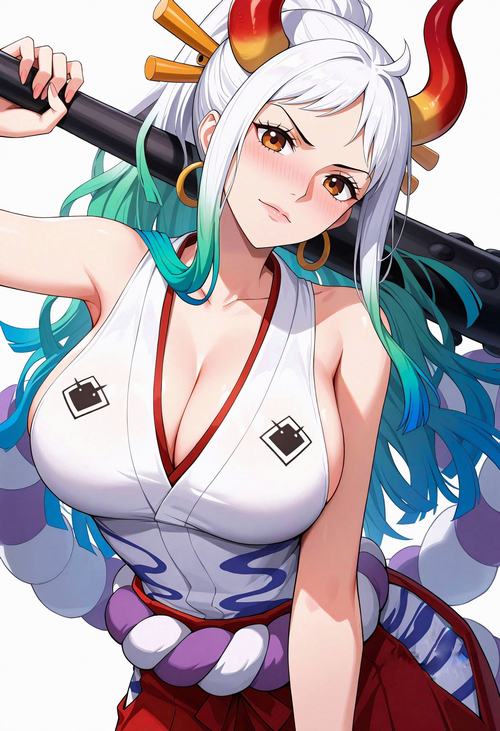 Bộ 56 Hình Nền Yamato One Piece với sừng đỏ cam và ánh mắt quyết liệt cực cuốn