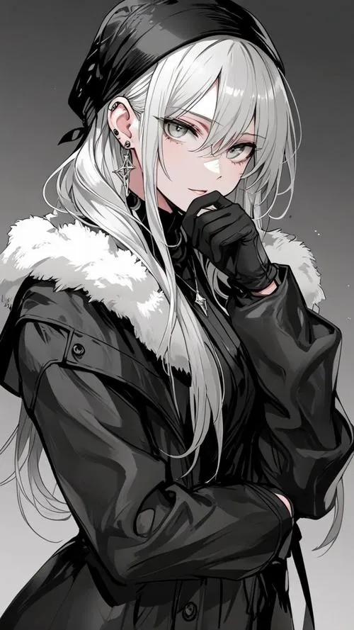 Vẻ đẹp im lặng của anime nữ ngầu trong thế giới đơn sắc