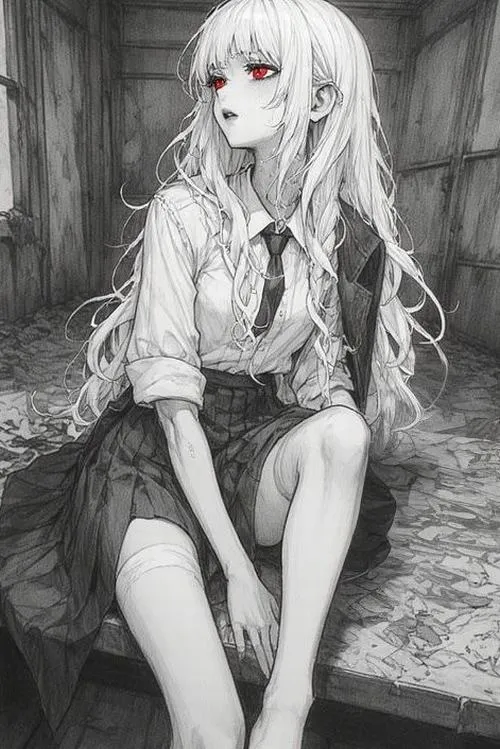 Phong cách anime nữ cá tính đơn sắc tạo chiều sâu cảm xúc rất riêng