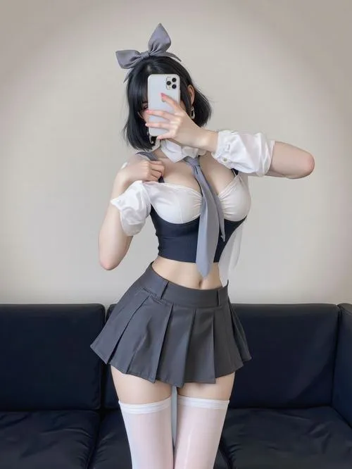 Bộ ảnh hầu gái quyến rũ tôn đường cong mềm mại đầy khí chất nữ tính