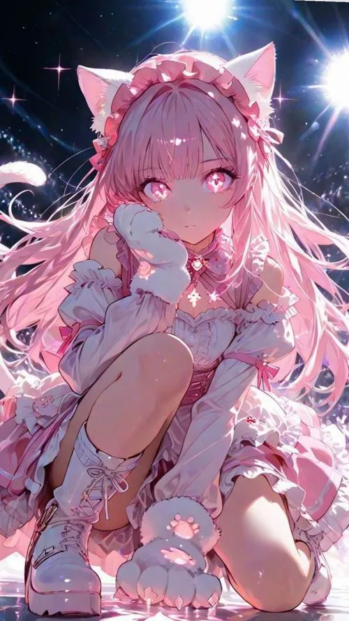 Ánh sáng viền làm nổi dáng khiến nhân vật anime trở nên nổi bật trong đêm