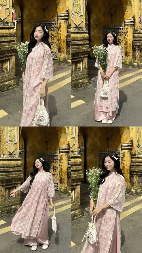 Dáng đứng tạo sự trang nhã với trụ chân vững và xoay người nhẹ