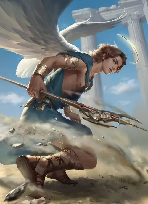 Hộ thần tỏa sáng giữa bầu trời mờ sương