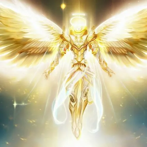 Thiên thần hộ vệ trong màu chủ đạo trắng điểm vàng ấm