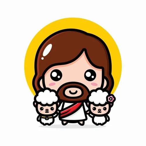 Hình Chúa Giêsu chibi dễ thương theo vibe pastel, nhẹ nhàng mà vẫn nổi bật