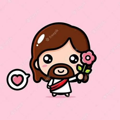 Trang sổ tay cầu nguyện bằng tranh minh họa chibi thật nhẹ nhàng