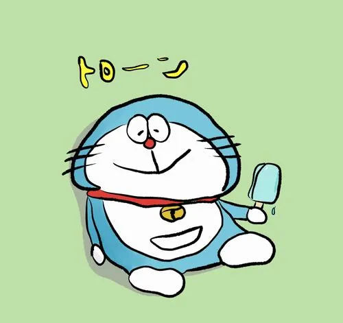 Avt dễ thương Doraemon cầm điện thoại lướt linh tinh, nụ cười nhạt, kiểu vui nhây nhẹ nhàng.