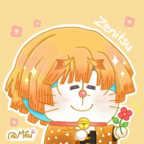 Ảnh avatar Facebook Doremon phiên bản tóc vàng, mắt to ngây, vibe dễ thương kiểu “khờ khờ”.