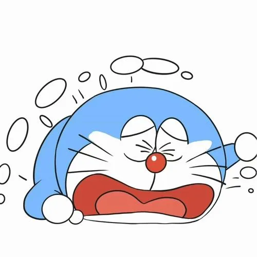 Hình profile Doraemon khóc gào miệng rộng, nước mắt văng, biểu cảm quá đà nhìn mắc cười.