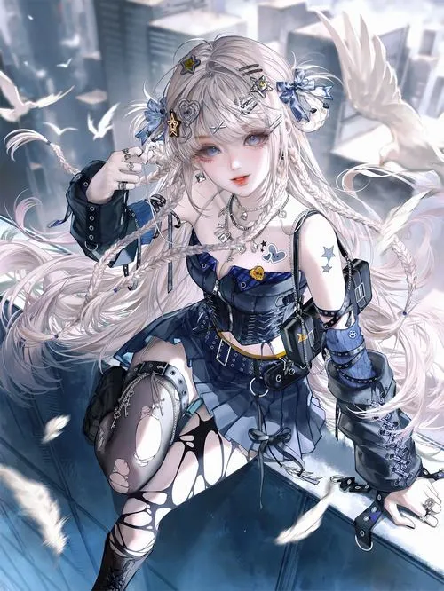 Thiếu nữ xinh trong giáp bạc, tư thế tạo dáng dứt khoát, bối cảnh tuyết lạnh làm nổi khí chất.