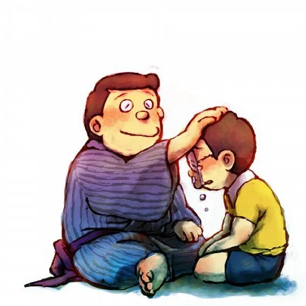 Một vòng tay ôm chặt đứa trẻ, cảm giác được an ủi sau tủi thân, buồn lặng tan dần.