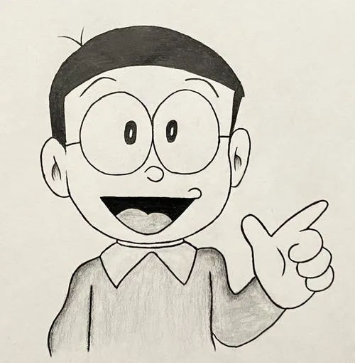 Hình Vẽ Nobita Đơn Giản và Hướng dẫn cách vẽ chi tiết chỉ 9 bước siêu dễ