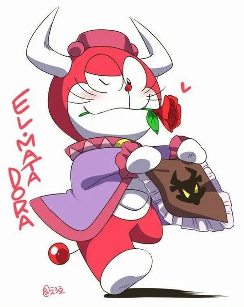 Tải ảnh El Matadora với áo choàng tím, sừng bò tót rõ nét, tạo cảm giác mạnh mẽ và hài hước