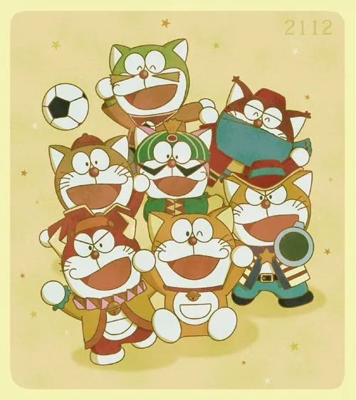 Tải ảnh đội Mini Dora xếp chồng vui nhộn, nhiều gương mặt khác nhau, hợp làm ảnh bìa