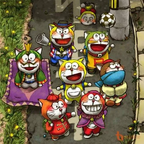 58 Hình Ảnh Doreamon và Đội quân Mèo máy (The Doraemons) với 7 thành viên tinh nghịch
