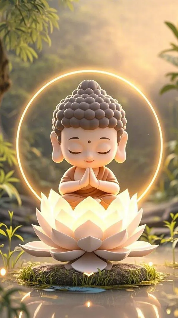 Hình nền điện thoại chữ Nhẫn thư pháp mảnh, cánh sen rơi nhẹ, màu trầm giúp bớt nôn nóng.