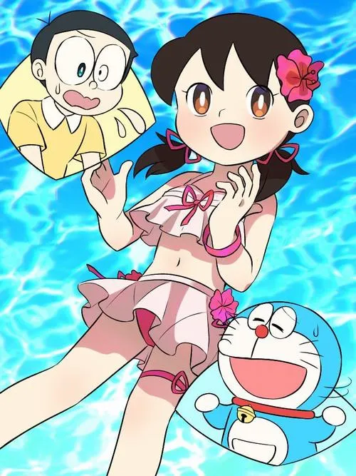 Hình nền cổng trường dưới hoa nở, hai bạn nhìn xa, bình yên như buổi tan trường chậm rãi