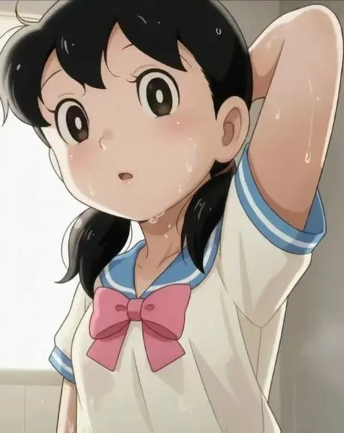 BST 78 Hình Ảnh Shizuka cute xinh đẹp với tông hồng nhẹ và 2 bím tóc đặc trưng