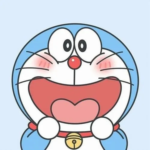 Mẫu vẽ Doraemon chibi, đầu to thân nhỏ, tô xanh trắng đỏ vàng nhìn cưng xỉu
