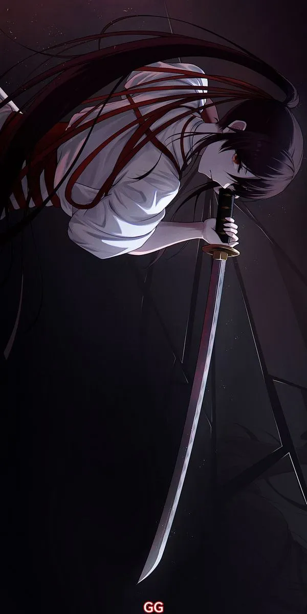 Hình nền anime ngầu 4K bố cục lệch 1 phần 3, nền tối giúp icon dễ thở