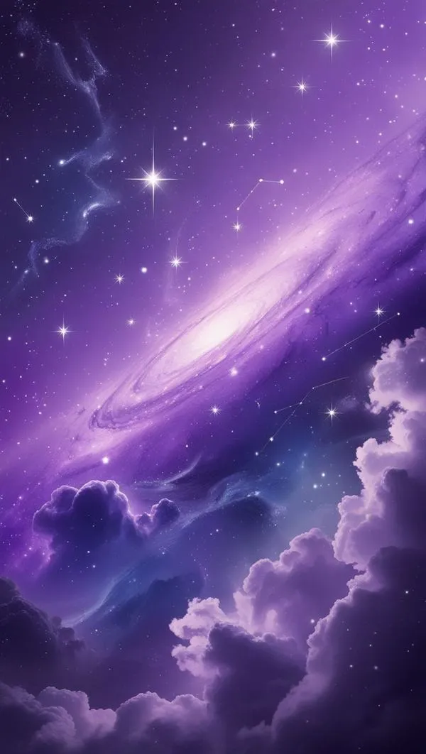 Hình nền đẹp tia sáng mảnh lướt qua, tím neon nổi bật, nền tối dịu mắt