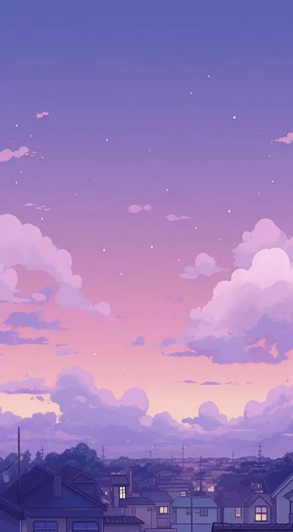 Hình nền đẹp chuyển sắc tím hồng mịn, quầng sáng nhẹ, hợp giao diện tối giản